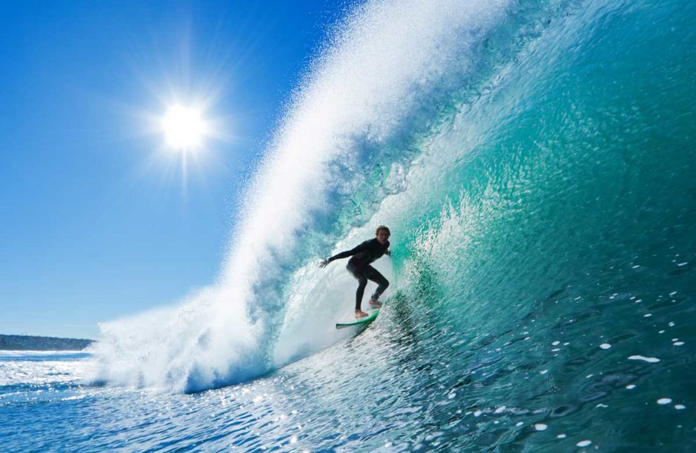 Surfer big wave