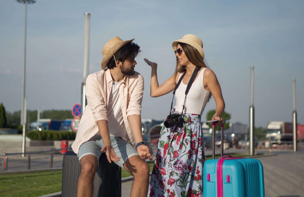 couple airport angry