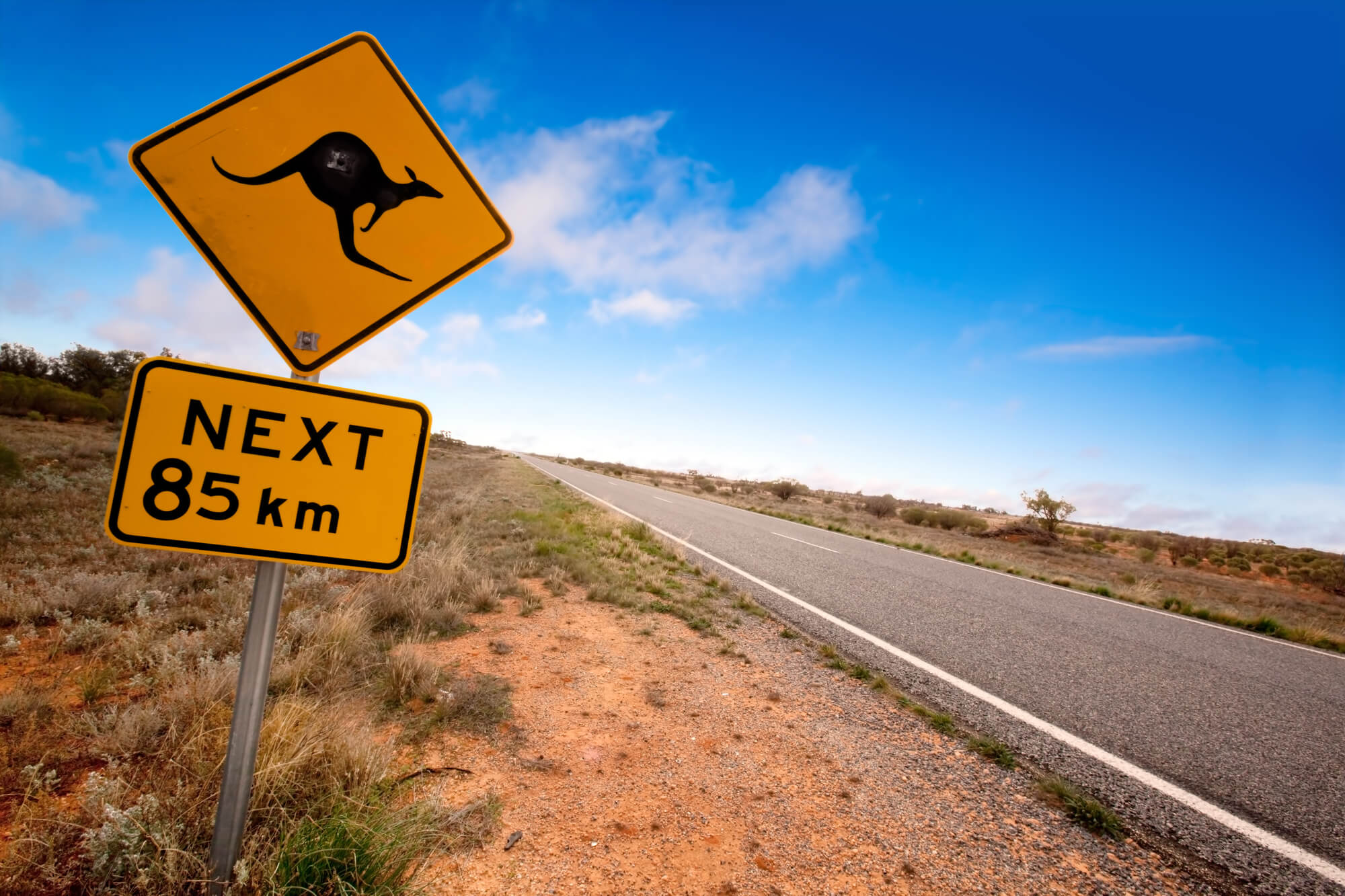 Kangaroo Australia outback sign