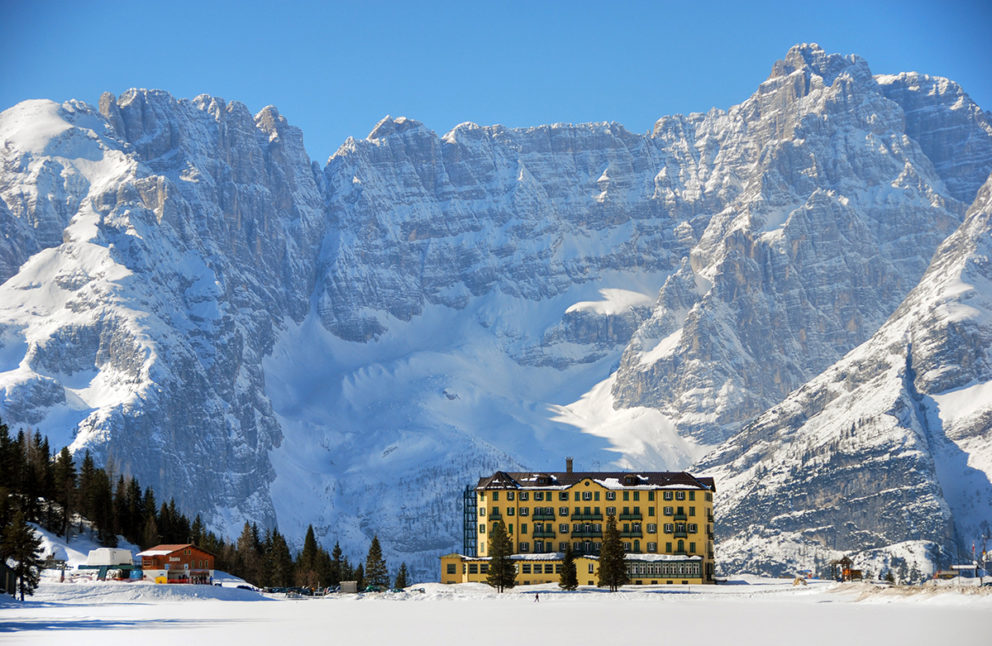 Dolomites Italy Mountain snow winter