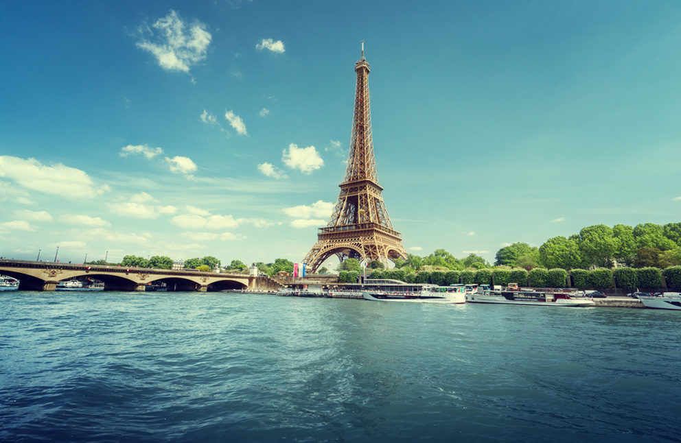 Paris eiffel tower river