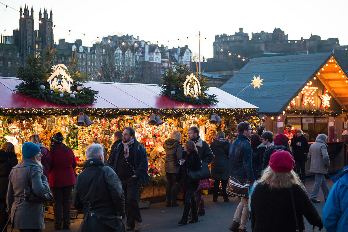 Edinburgh Christmas market stall