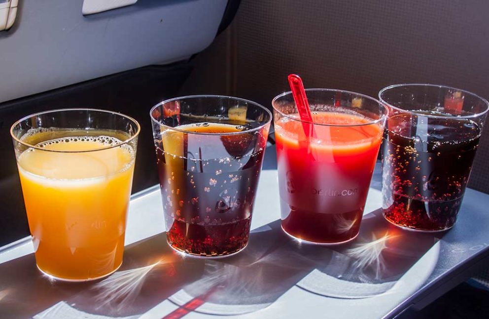 alcoholic drinks plane