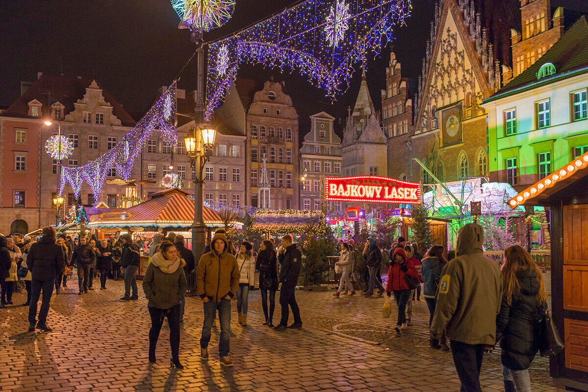 Krakow Christmas market winter