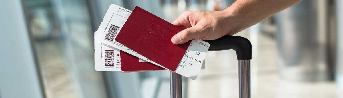 Passport-Boarding-Pass-Suitcase-Airport man passport luggage