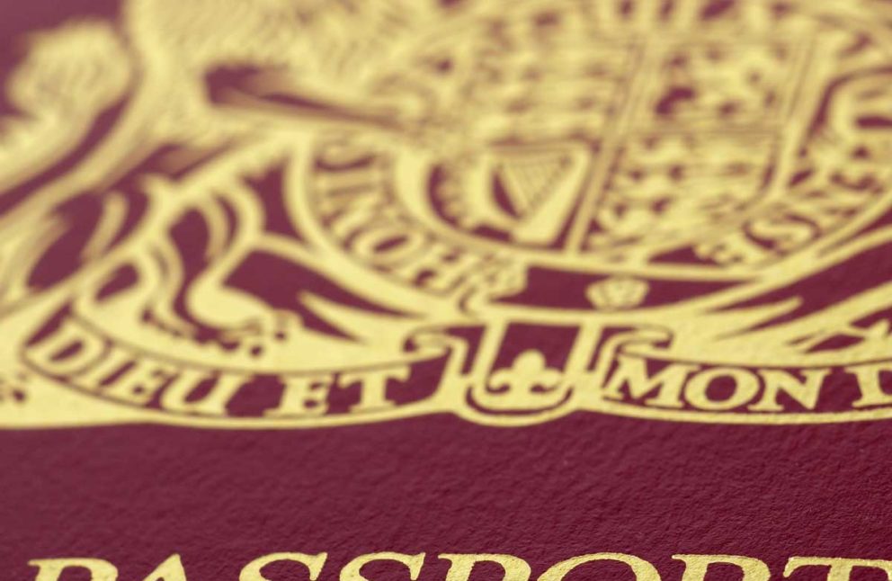 close up passport