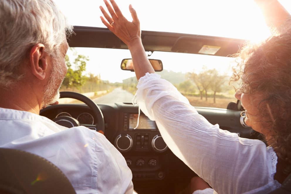 couple driving