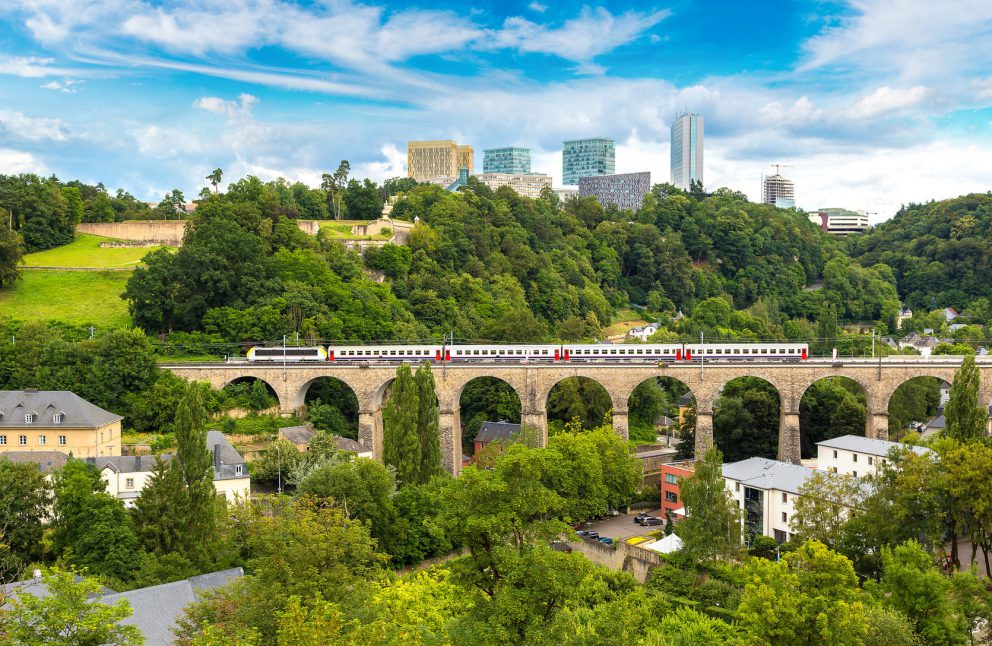 Luxembourg train bridge